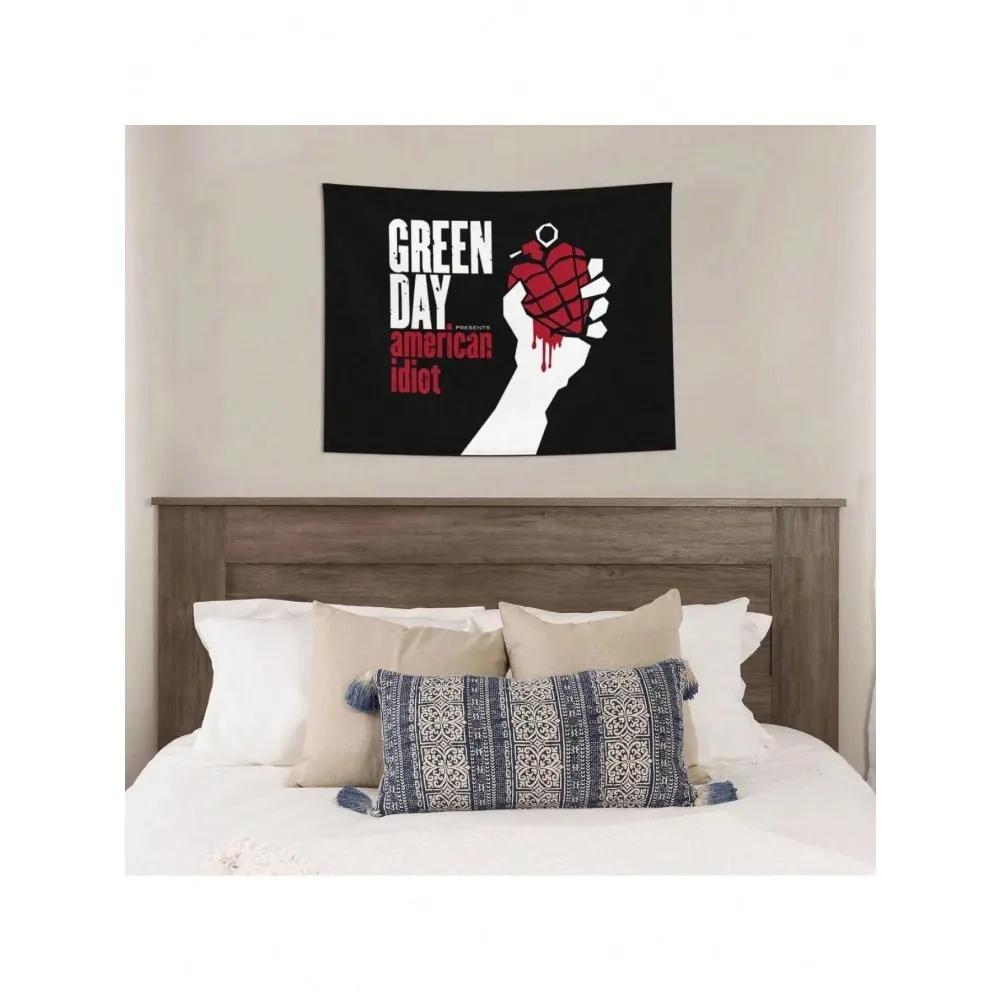 Green Day American Idiot Панк-рок Гобелен Односторонний 2D Печать Стильный Декор Спальни Общежития Гостиной Аксессуар Подарок