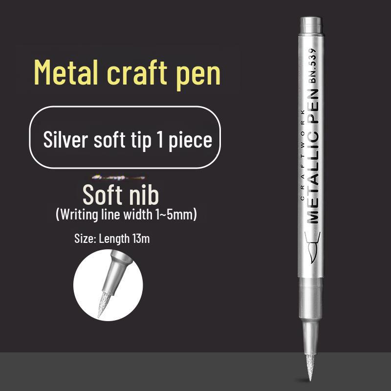 Metallic Gold Silver Craft Paint Marker - Water-Based Signature Pen for Metal