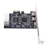 PCIe 3 Ports Firewire Cable Expansion Card PCI for  1394B & 1394A TI IO2213B Chipset Adapter
