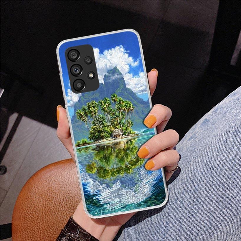 Летний закат на пляже, море, пальма, чехол для телефона для Samsung Galaxy A17 A16 A15 A14 A13 A57 A56 A55 A54 A53 A37 A36 A35 A34 A33 A26