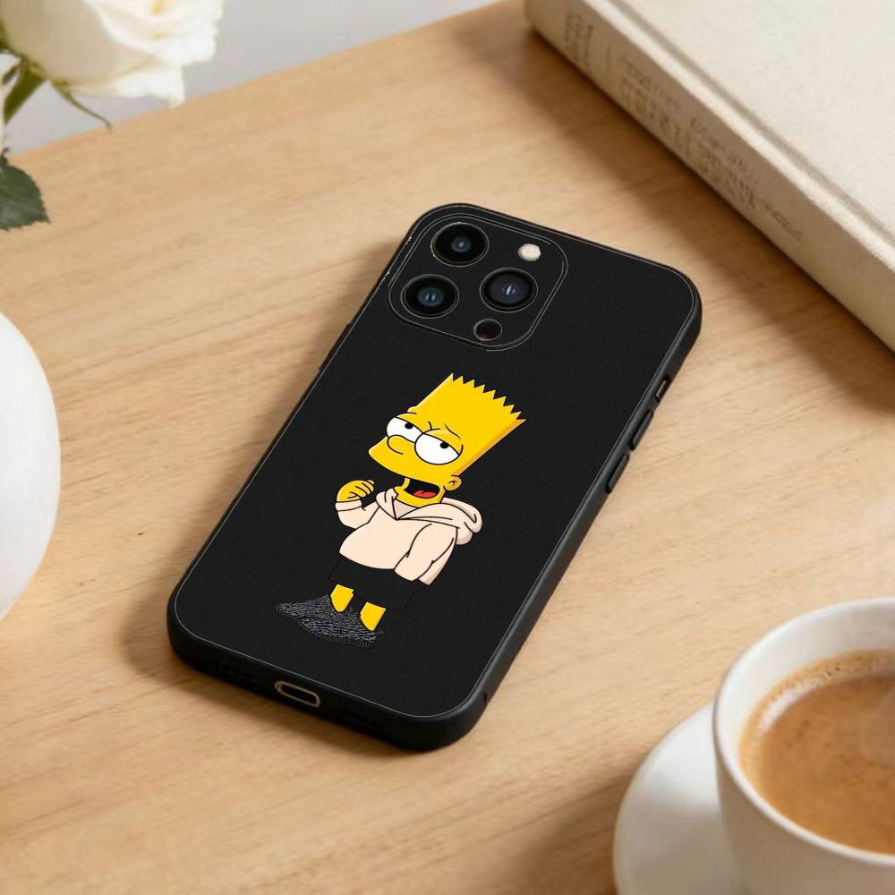 Anime T-The S-Simpsons-s  Phone Case For iPhone 17 16 15 14 13 12 Max Plus Silicone Black Cover