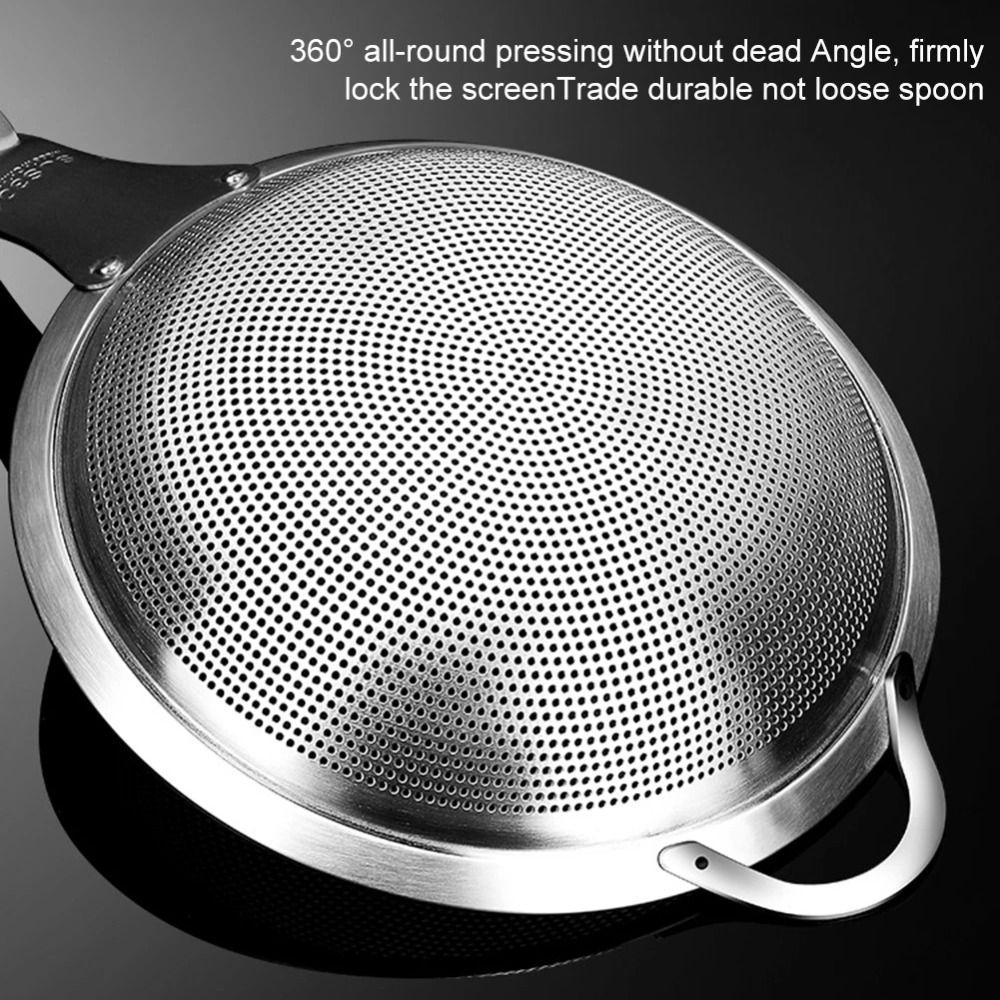 80 Mesh Fine Mesh Filter Spoon 304 Stainless Steel Kitchen Sieve Flour Colander  Hot Pot Cooking