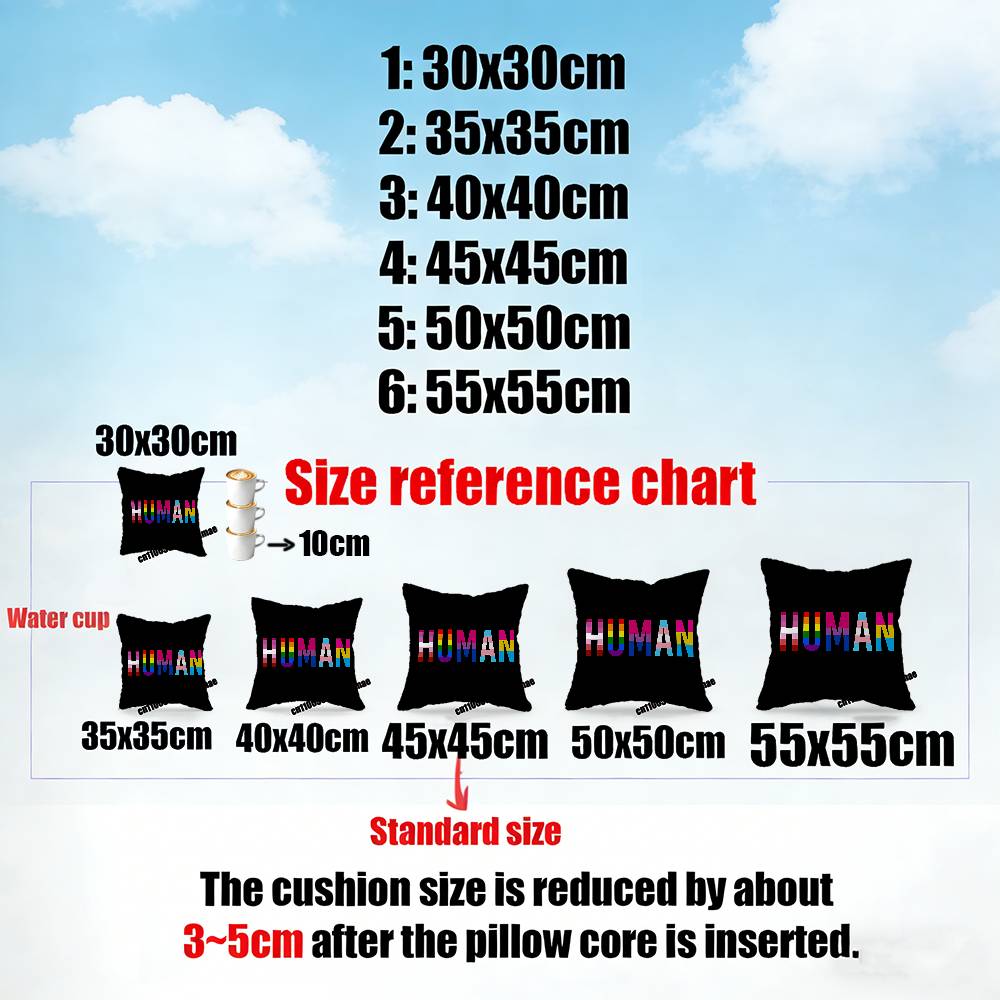For Human Rights Various Queer Flag Gay Pride LGBT Throw Pillow Case Sham xcm xcm Square Home Pillowcase Cushion Cover