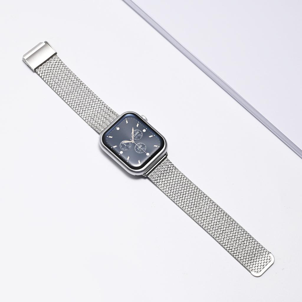 Миланский металлический ремешок для Apple Watch Ultra 3/2 49 мм 44 42 40 38 46 45 мм Нержавеющая сталь для Iwatch Серии 11 10 9 8 7 SE3