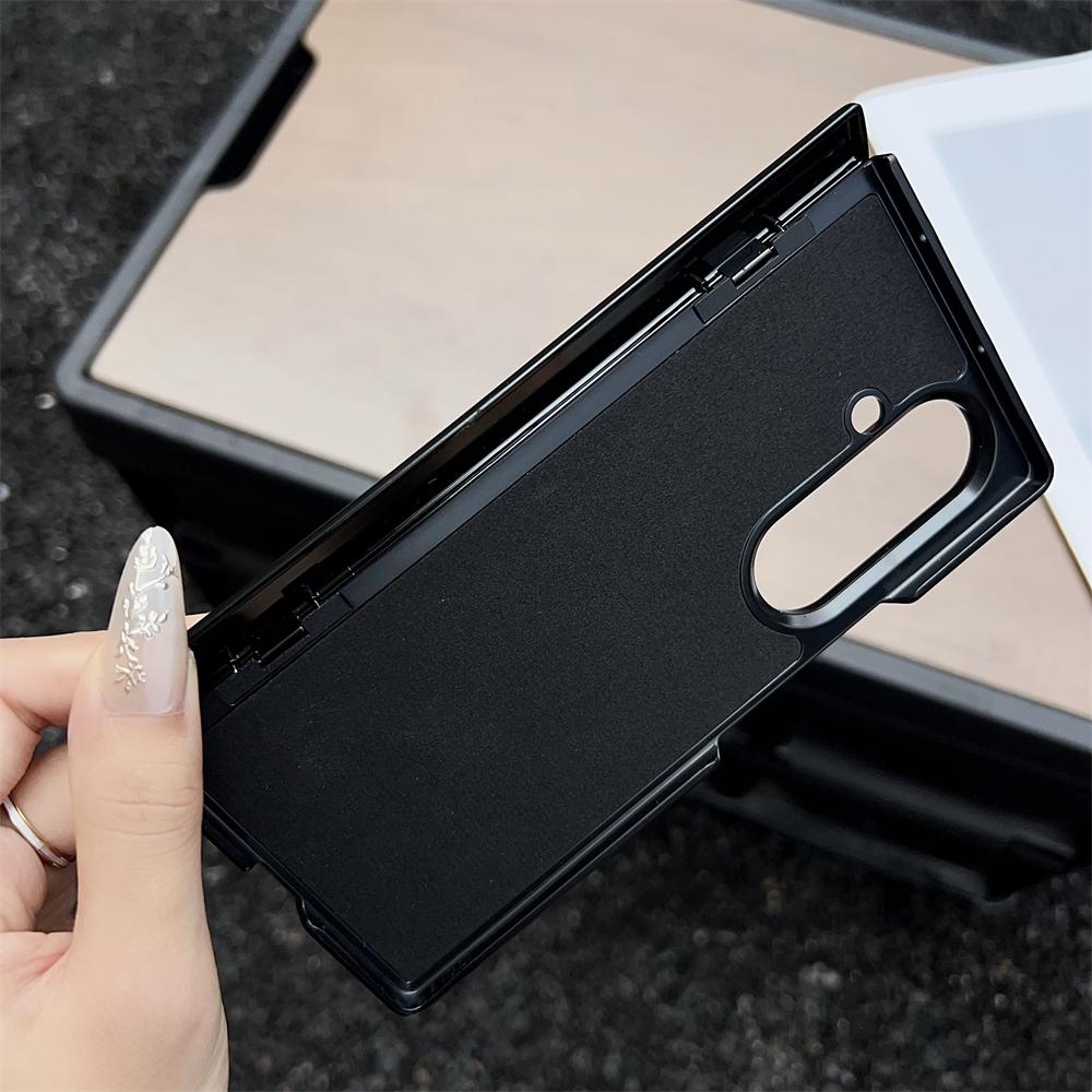 Чехол для Samsung Galaxy Z Fold 7 5 4 3 с кожаным рисунком Для Magsafe Магнитный чехол Для Galaxy Z Fold6 Fold7 Обложка для беспроводной зарядки