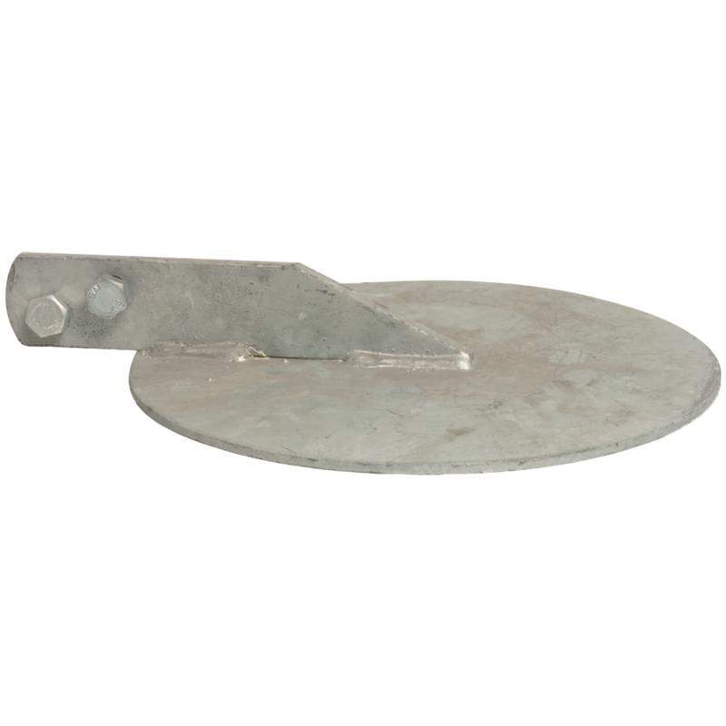Round galvanized splash plate, 240 diameter, steel, Italian system, 0200782