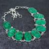 Emerald(Simulated) Gemstone Handmade 925 Sterling Silver Jewelry Necklace 18" u9P94