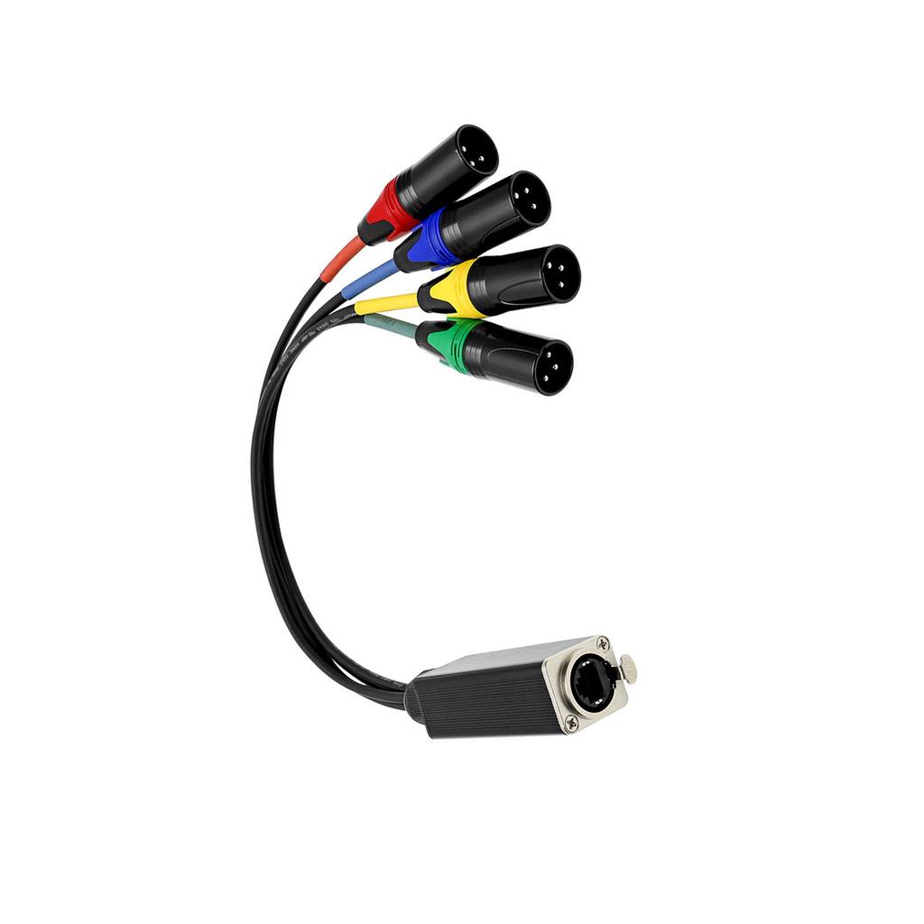 4-канальный XLR в RJ45 удлинитель звукового сигнала Сценический металлический корпус 100 м 328 футов Передача сбалансированного сигнала Профессиональный для