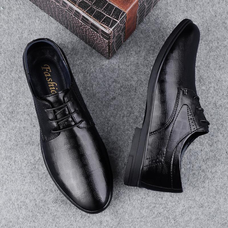 Luxury Brand Mens Casual Shoes Genuine Leather Men Bussiness Formal Shoes Fashion Designer Office Shoes Lace Up Oxford Footwear