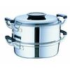 Mikojima Seisakusho Momo-jirushi Round Steamer, 27cm, 2 Tiers, 18-0 Stainless Steel, Made In Japan, AMS72272