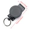 Retractable Pull Chain Reel Id Card Badge Keychain Holder Recoil Belt Clip