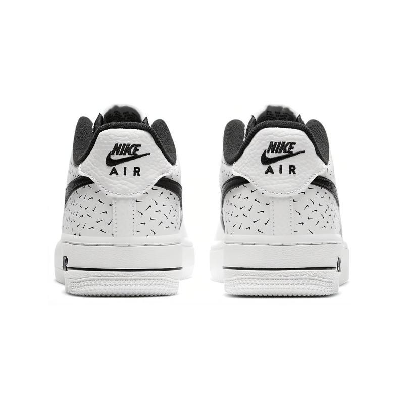 Nike Air Force 1 GS Anti Slip Wear Resistant Low Top Kids' Skateboarding Shoes Black White Teenagers Sneakers DC9189-100