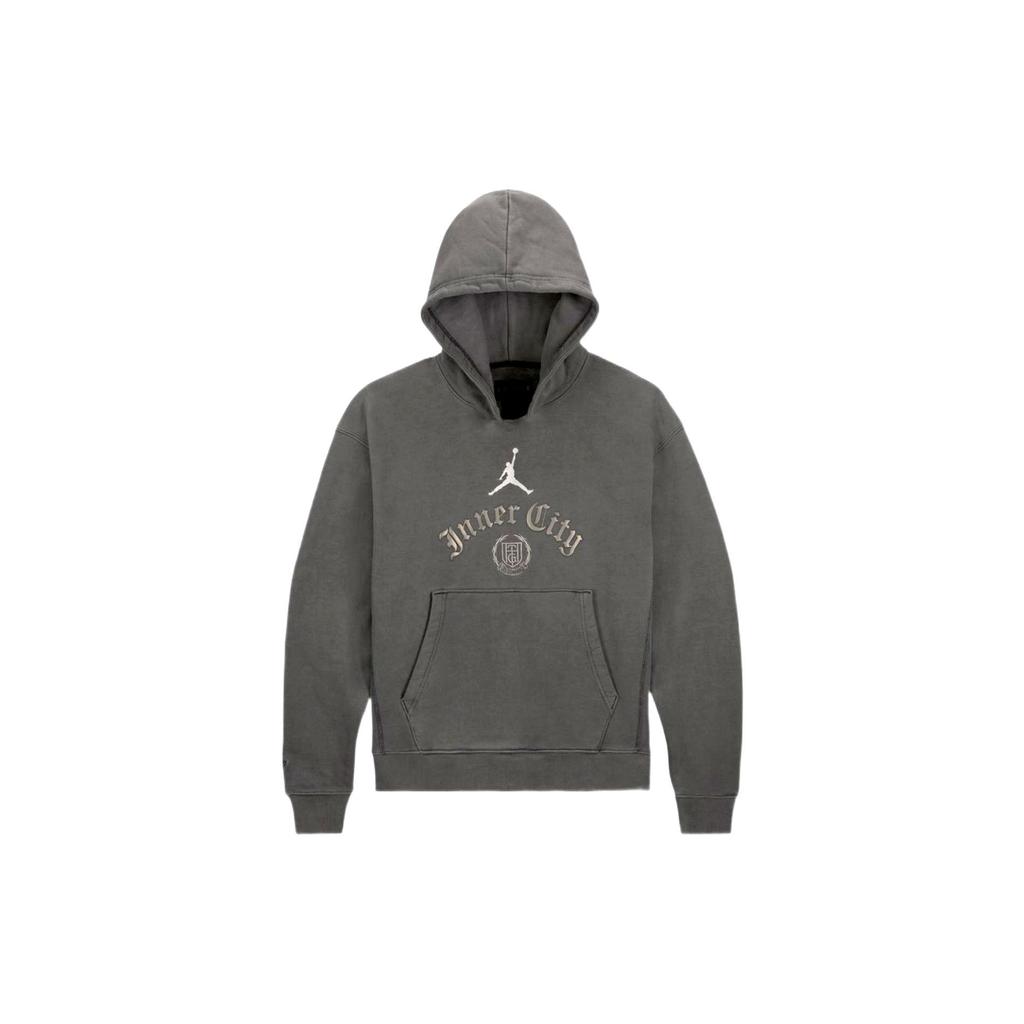 Jordan Htg Collaboration Series однотонный принт с капюшоном и длинными рукавами, мужские топы, серый DJ7974-236