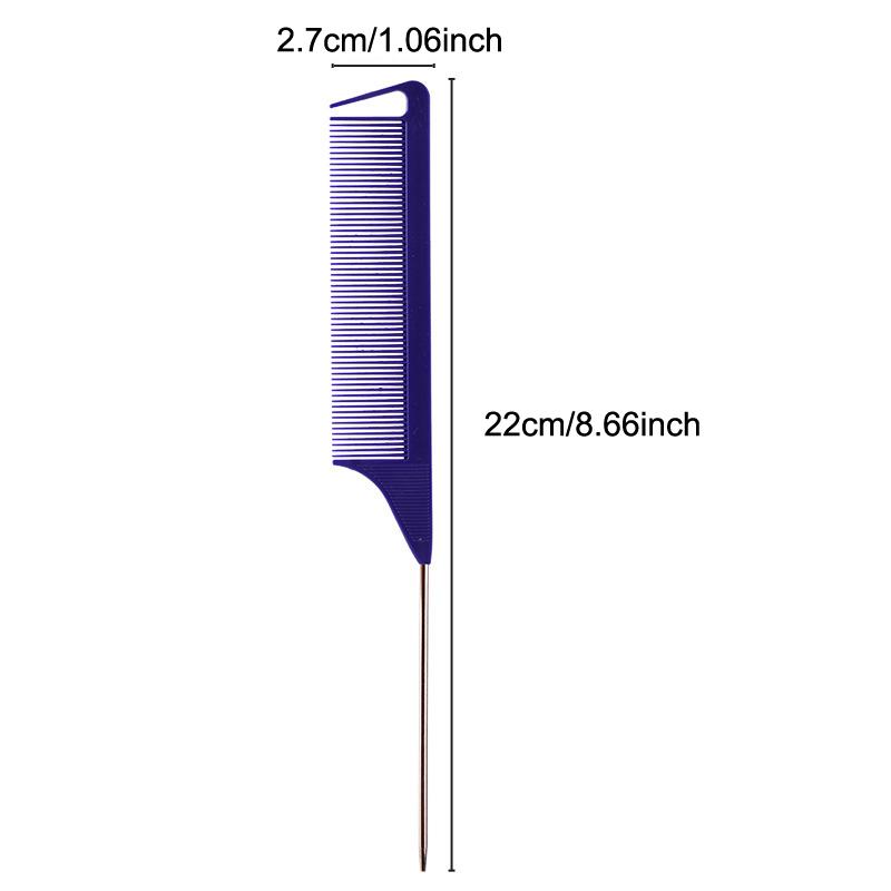 1 шт. профессиональная расческа для волос с острым хвостом, антистатическая щетка для окрашивания волос, парикмахерская стальная расческа, аксессуары для парикмахеров