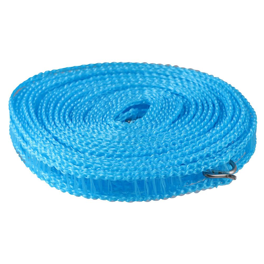 with Hooks Windproof Clothes Line Blue Basking Rope Long Clothesline Indoor Outdoor