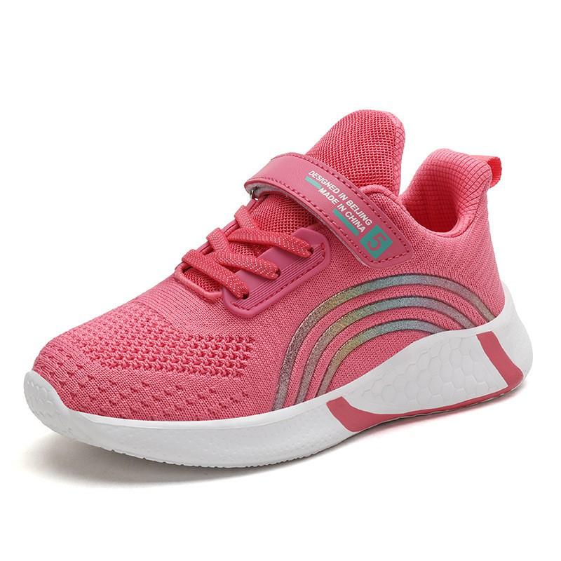 Girls Lightweight Breathable Mesh Running Shoes Kids Sports Walking School Use
