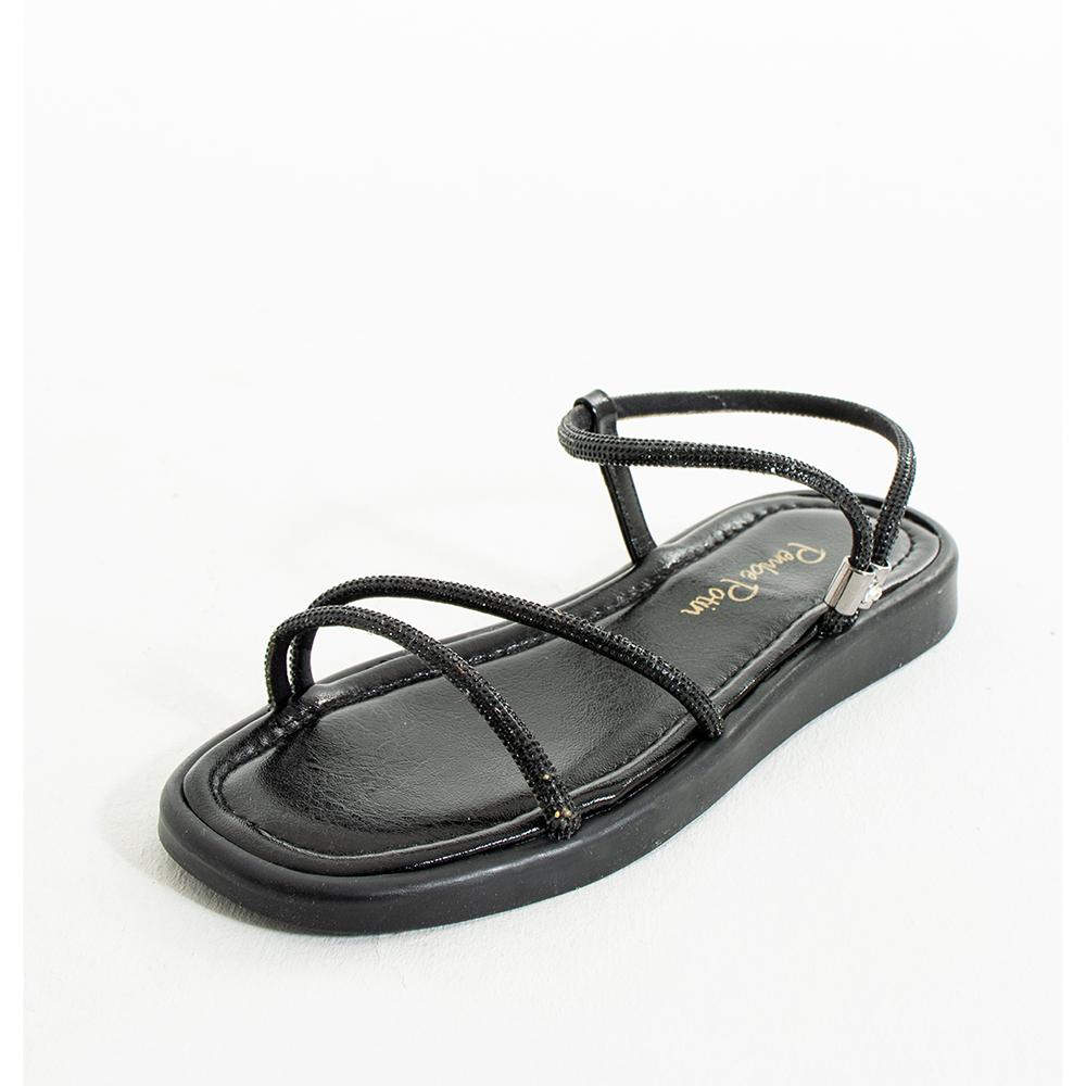 Элегантные женские сандалии с двойной полосой и удобной подошвой из камня 020-7502-23