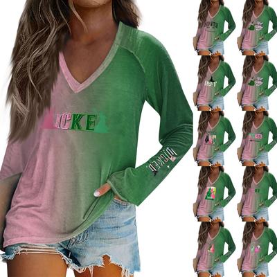 Женский повседневный топ с длинными рукавами реглан и принтом ведьмы