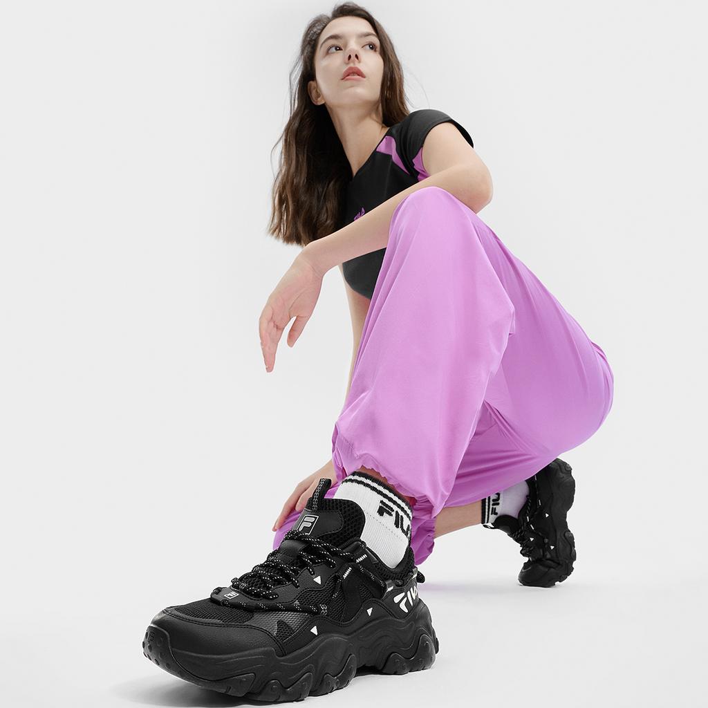 Fila Fluid 5 Cat Paw 5.0 Retro Comfortable Fifth Generation Non-Slip Wear-Resistant Low-Top Casual Shoes Women Sneaker Black F12W422103FBK