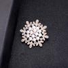 Snowflake Brooch High-end and Elegant Brooch Retro Sweater Pin Pearl Accessory