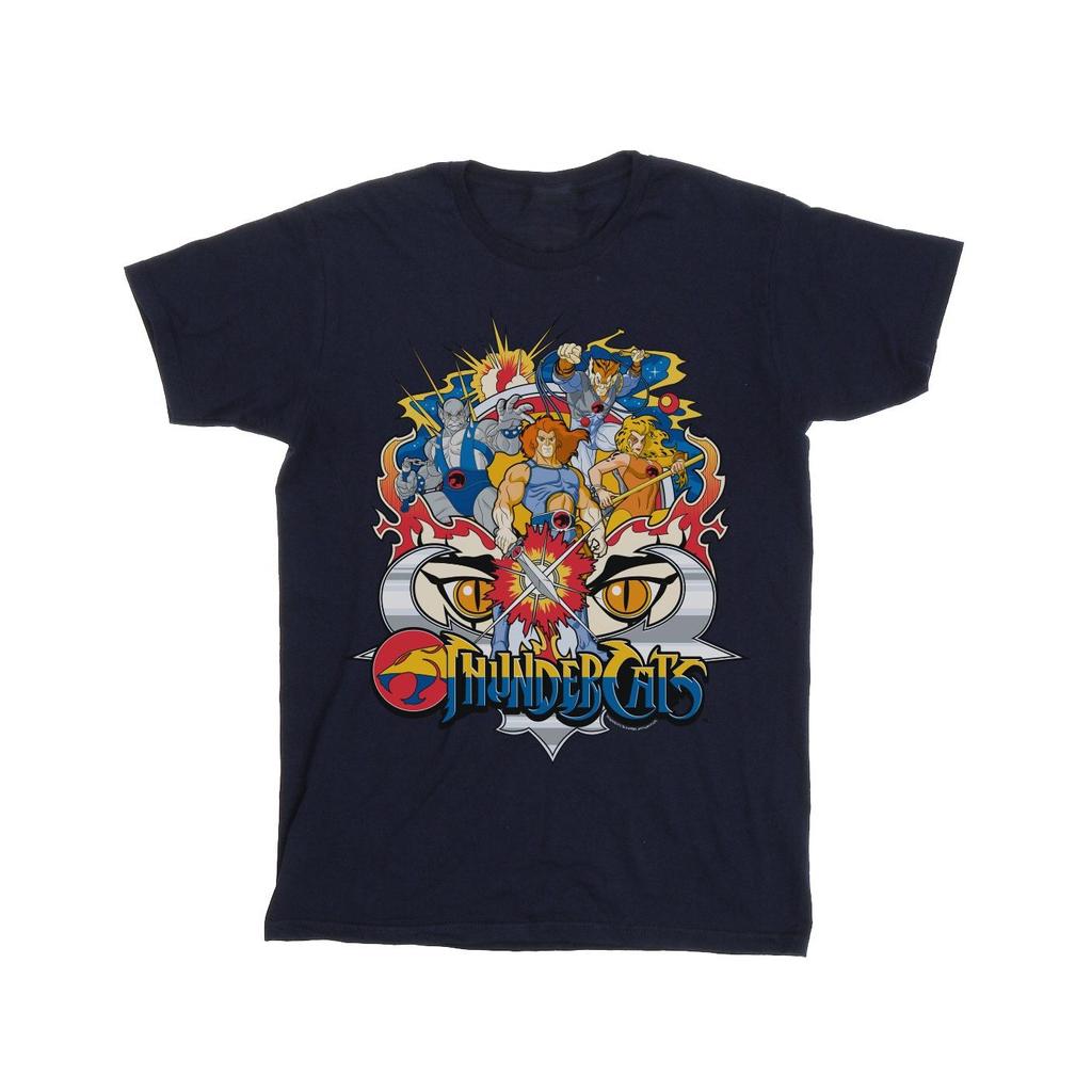 Thundercats Womens/Ladies Action Group Shot Cotton Boyfriend T-Shirt