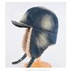 Vintage Distressed Denim Trapper Hat Winter Warm Ear Flap Men Women