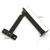 1 Pair Lid Support Hinges for Wooden Box Metal Heavy Duty Furniture Hardware Folding Stay Hinge