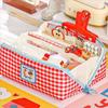 Large Capacity Grid Stationery Bag Korean Style Dopamine Pencil Pouch Prism Pencil Case  Office