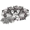 100 Pcs Fence Wire Clamps & Screws, Agricultural Fencing Mounting Clips Clamp For Mount 12-16 Gauge Welded Wire To Wood