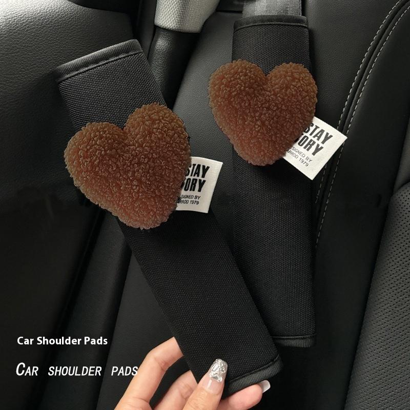 Love Heart Car Styling Seat Belt Cover Soft Chest Protection Car Seatbelt Shoulder Pad Neck Support Cushion Safety Belt Pad