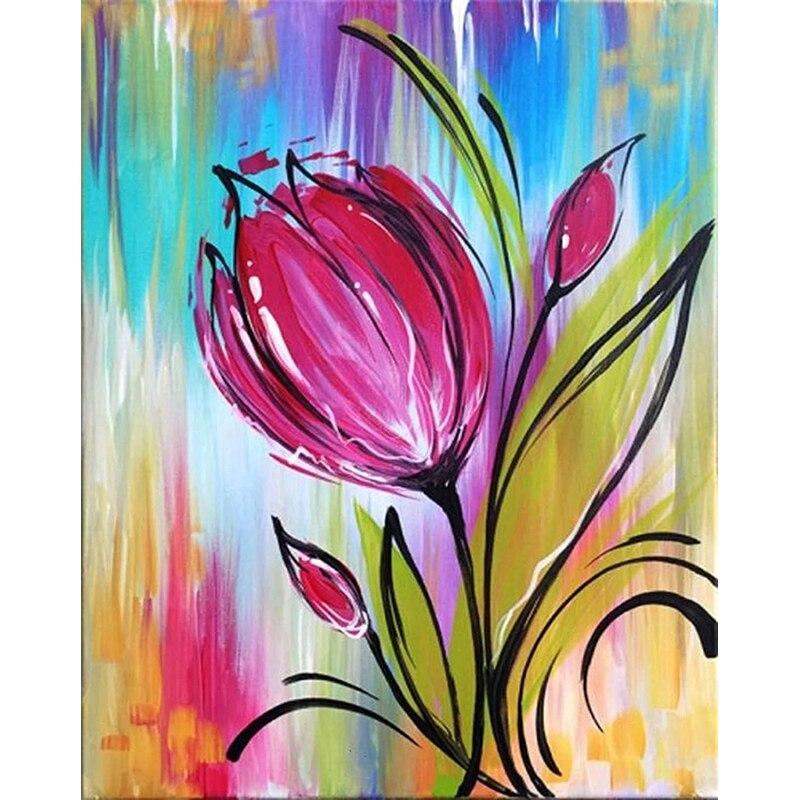 5D DIY Алмазная картина Орхидея Пейзаж Цветочные фотографии Алмазная вышивка Полный круглый горный хрусталь Ремесла Домашний декор Подарок