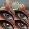 FreshGo Prescription Color Contact Lenses With Diopters Soft Colored Lenses 1 Pair Natural Color Lenses for Vision Eye Lens