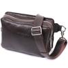 Rectangular Banana Bag Made of High Quality Genuine Leather GRANDE PELLE Bag 22575 Brown