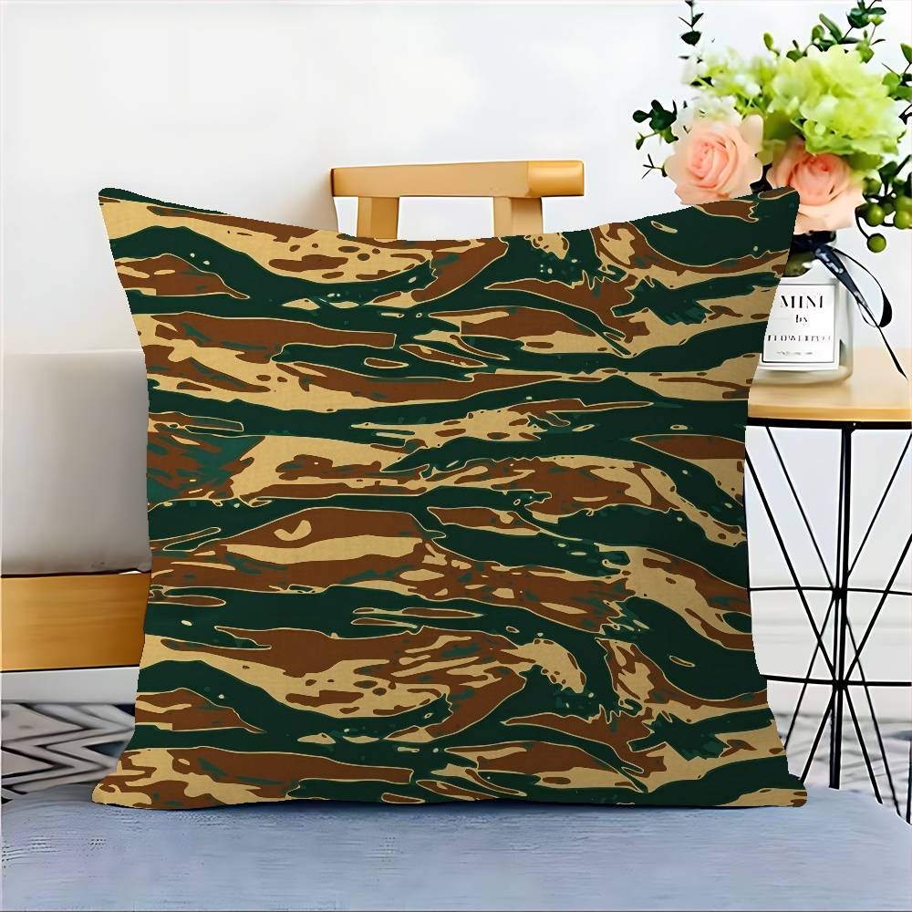 Tiger Stripe Camo Cushion Cover Decorative Pillow Sofa Home Decor Case Pillow Cases