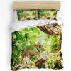 Green Parrot Animal Tropical Plant Flower 3Pcs Bedding Set For Double Bed Home Textile Duvet Cover Quilt Cover Pillowcase