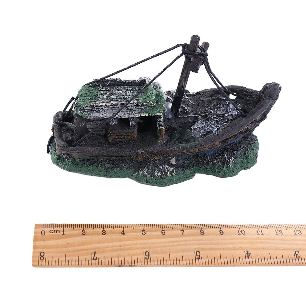 Shipwreck Decoration Fish Tank Landscape Submarine Ornaments Sunken Ship Landscaping Accessories