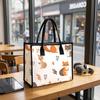 Cute Squirrel Printed Casual Tote Bag Portable Daily Use Shopping Handbag for Women Outdoor Travel