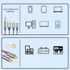 3-в-1 Аудиокабель-адаптер USB TypeC 3,5 мм на 2 RCA для усилителей, стереозвука, для подключения домашнего кинотеатра