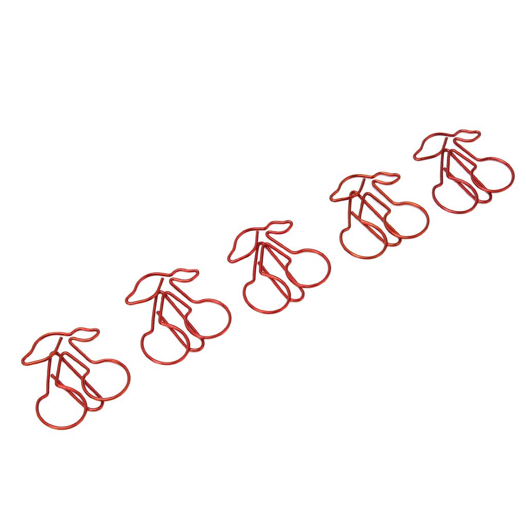 50 шт. Бумажные скрепки Противоскользящие Портативные Изысканные Форма фруктов Органайзер для документов для дома