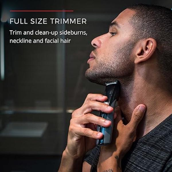 Мужской триммер для бороды Набор для ухода Триммер для волос Триммер для усов Триммер для тела для носа ушей волос на лице Беспроводной Водонепроницаемый 6 в 1.