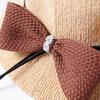 Women Sun Hats Woven Fisherman Hat Female Summer Travel Sunshade Sun Hat Breathable Bow Travel Beach