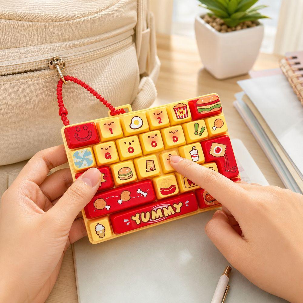 26-key Keyboard Keychain Pressable Keys Keyboard Toy Creative Keyboard Fidget Toy Gifts