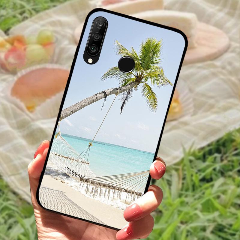 For Huawei P30 Lite Case P30Lite Cover Cute Fashion Cartoon Shockproof Silicone Cases For Huawei Nova 4e Fundas MAR-LX1A Shell