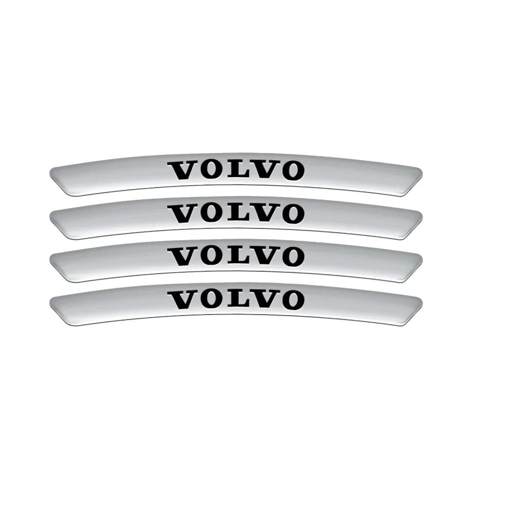 4pcs Aluminum Car Badges Wheel Rims Racing Hub Stickers Auto Decoration for Volvo V40 V50 S40 S80 XC60 S90 XC90 S60 XC40 C40