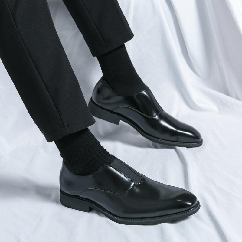 Fashion New Fashion Men's Slip-on Business Leather Shoes Evening Shoes Gentlman Dress Shoes Elegant Wedding Shoes Footwear Zapatillas