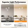 3PCS Silver Modern Crystal Ceiling Light Fixture, E12 Dimmable 40W with Adjustable Wire & Glass Shades, Easy Install for Home