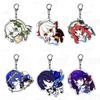 Cartoon Game Animation Genshin Impact Acrylic Key Chain Cute Walnut Q Version Bag Decoration Key Pendant
