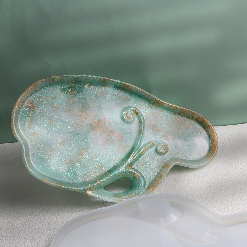 Форма для лотка из смолы, силиконовые формы для лотков для ювелирных изделий, нерегулярные формы для литья из эпоксидной смолы, коробка для хранения, гипсовая форма для декора