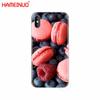 HAMEINUO Food for Macarons Biscuits Cell Phone Cover Case for Iphone X 8 7 6 4 4s 5 5s SE 5c 6s Plus