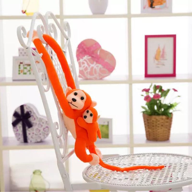 Кукла Обезьяна Шторы Обезьяна с Длинными Руками Плюшевая Игрушка Подвесная Обезьяна Столкновение Головой Тряпичная Кукла Маленький Домашний Подвесной Кулон